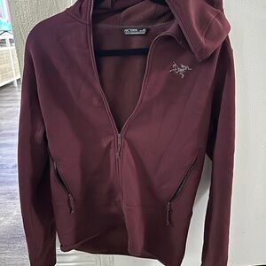 Arc'teryx Kyantine Hoody Burgundy Full-Zip Hoodie